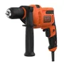 Black+Decker BEH200K-QS Perceuse à percussion 500 W Mandrin 13 mm - Vitesse variable pour bois acier béton