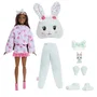 Barbie Cutie Reveal JJP65 - Poupée Interactive Lapin Bleu avec 10 Surprises - Costume en Peluche, Accessoires et Animaux