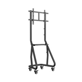 Equip Support Sol TV sur Roulettes avec Plateau 37-80 Pouces VESA 600x400 Charge 80kg Noir Aluminium Acier