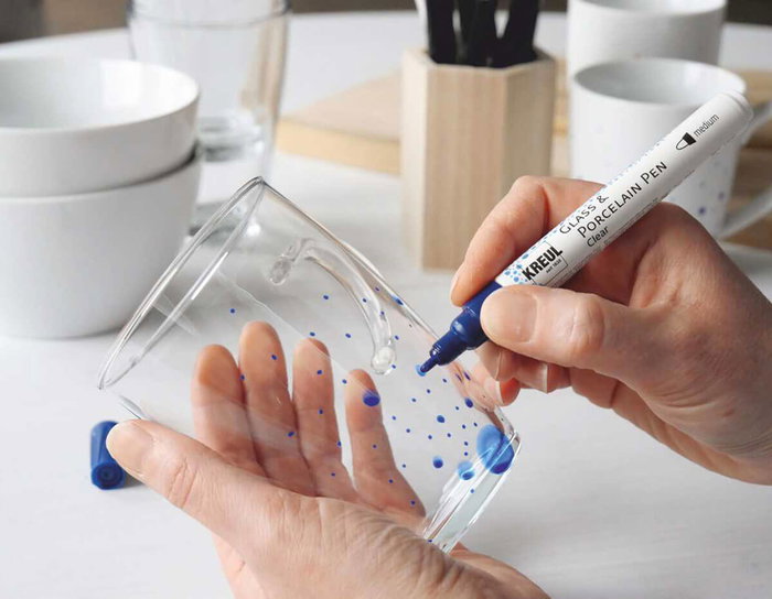 Kreul Rotulador Glass&Porcelain Bleu Translucide 2-4mm
