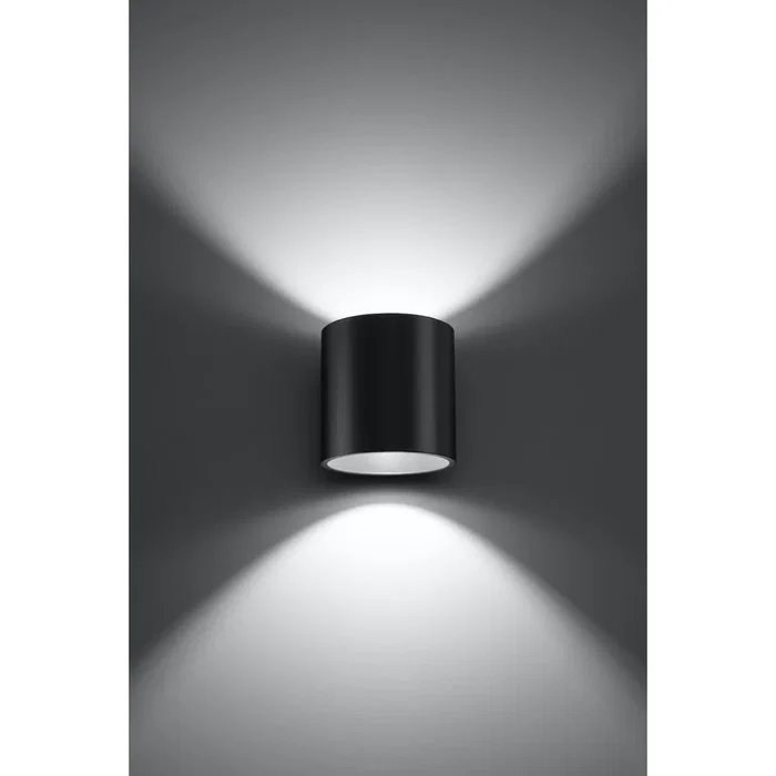Orbis Applique murale ou plafonnier moderne cylindrique - Modèle SOL-SL.0566 en noir, gris ou blanc
