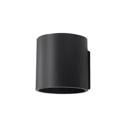 Orbis Applique murale ou plafonnier moderne cylindrique - Modèle SOL-SL.0566 en noir, gris ou blanc