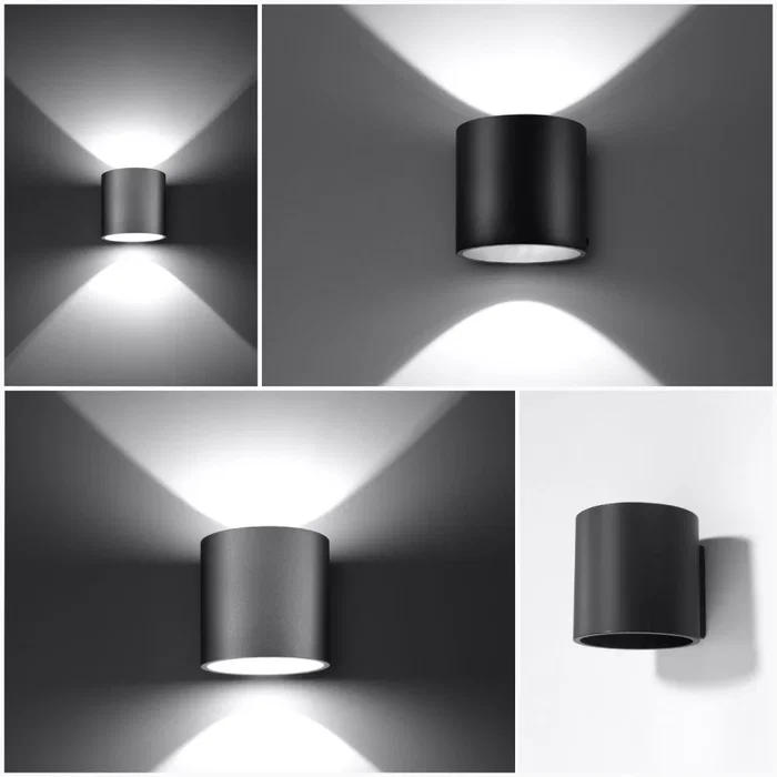 Orbis Applique murale ou plafonnier moderne cylindrique - Modèle SOL-SL.0566 en noir, gris ou blanc Orbis Applique murale ou plafonnier moderne cylindrique - Modèle SOL-SL.0566 en noir, gris ou blanc