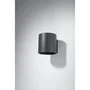 Orbis Applique murale ou plafonnier moderne cylindrique - Modèle SOL-SL.0566 en noir, gris ou blanc