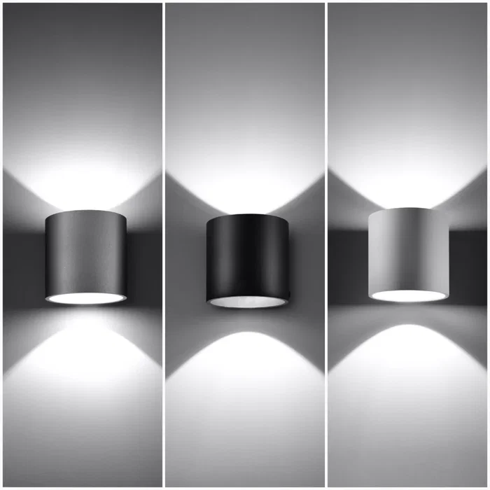 Orbis Applique murale ou plafonnier moderne cylindrique - Modèle SOL-SL.0566 en noir, gris ou blanc Orbis Applique murale ou plafonnier moderne cylindrique - Modèle SOL-SL.0566 en noir, gris ou blanc