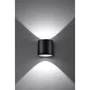 Orbis Applique murale ou plafonnier moderne cylindrique - Modèle SOL-SL.0566 en noir, gris ou blanc