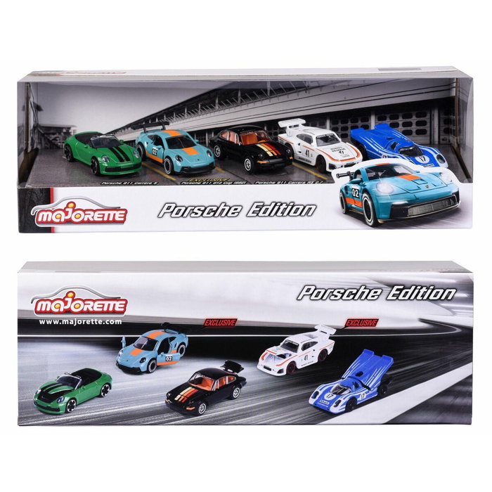 Majorette Coffret Cadeau 5 Véhicules Porsche - Échelle 1/64