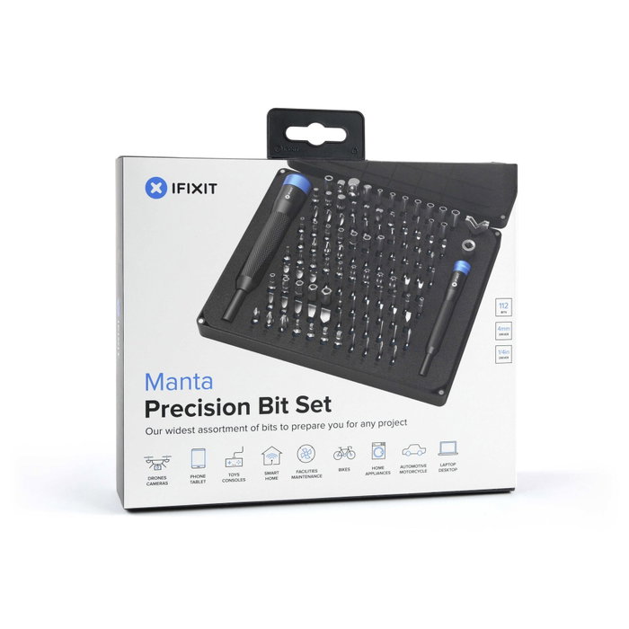 iFixit Manta Precision Bit Set - 112 Embouts de précision avec manches en aluminium iFixit Manta Precision Bit Set - 112 Embouts de précision avec manches en aluminium