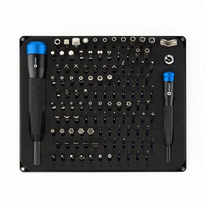 iFixit Kit Manta Precision 112 embouts de tournevis avec manches 1/4" et 4 mm en acier pour réparation électronique et bricolage