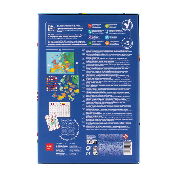 APLI KIDS Magnets Banderas de Europa 20592