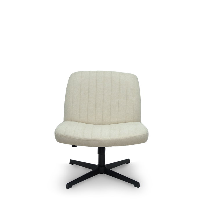 Chaise Opti542 Mécanisme d'inclinaison Tissu Beige Piètement en métal noir Sans accoudoirs Sans appui-tête Sans roulettes