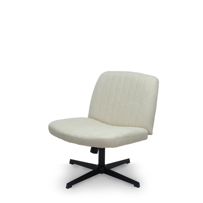 Chaise Opti542 Mécanisme d'inclinaison Tissu Beige Piètement en métal noir Sans accoudoirs Sans appui-tête Sans roulettes