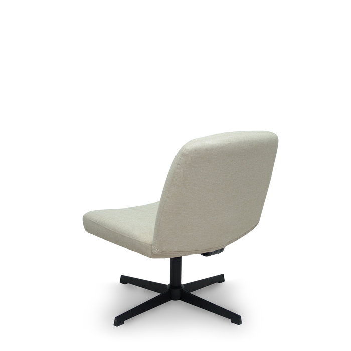 Chaise Opti542 Mécanisme d'inclinaison Tissu Beige Piètement en métal noir Sans accoudoirs Sans appui-tête Sans roulettes