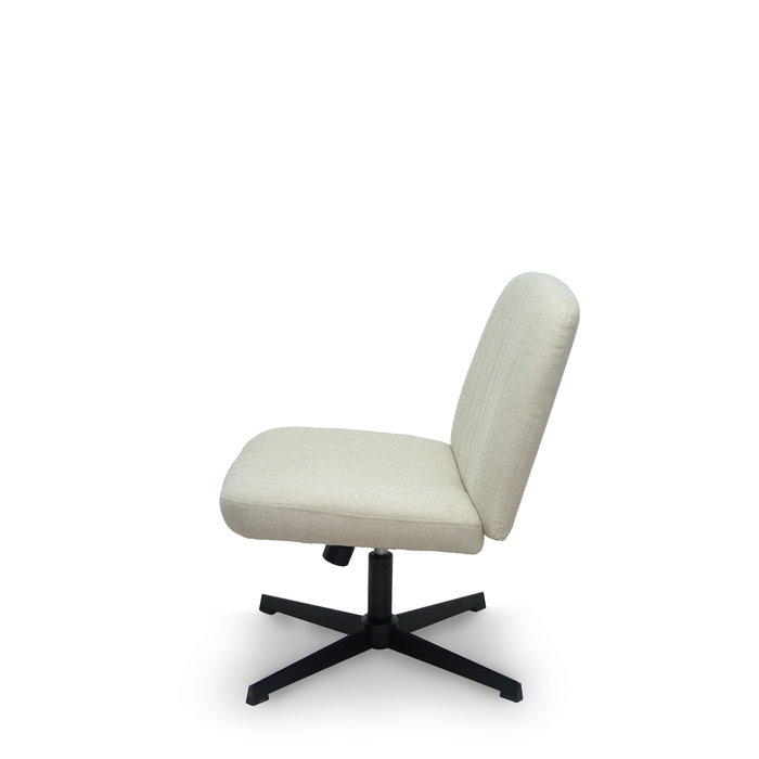 Chaise Opti542 Mécanisme d'inclinaison Tissu Beige Piètement en métal noir Sans accoudoirs Sans appui-tête Sans roulettes