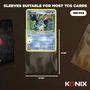 Konix - Sleeves 66x91 mm - 100 pochettes protectrices matte pour cartes Magic The Gathering, Pokémon - Bleu turquoise