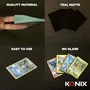 Konix - Sleeves 66x91 mm - 100 pochettes protectrices matte pour cartes Magic The Gathering, Pokémon - Bleu turquoise
