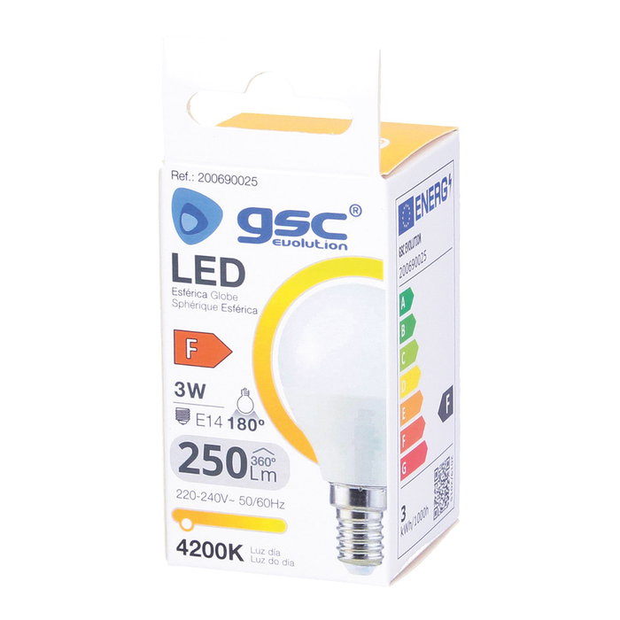 GSC Evolution Ampoule LED sphérique 3W E14 4200K