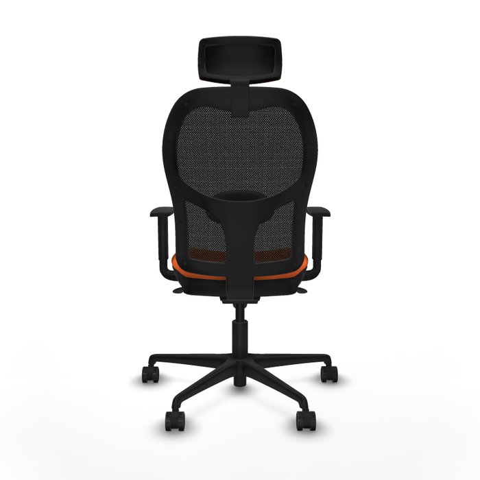 Piqueras y Crespo Chaise de Bureau Jorquera Orange et Noir