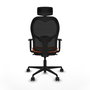 Piqueras y Crespo Chaise de Bureau Jorquera Orange et Noir