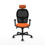 Piqueras y Crespo Chaise de Bureau Jorquera Orange et Noir