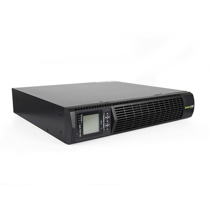 Green Cell UPS13 - UPS Double Conversion en Ligne - 2000VA / 900W - Onduleur Sinusoïdal Pur - 6 Prises + USB - Pour Serveurs (Noir)