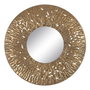 BigBuy Home Miroir mural Doré Verre Fer 76,5 x 7 x 76,5 cm