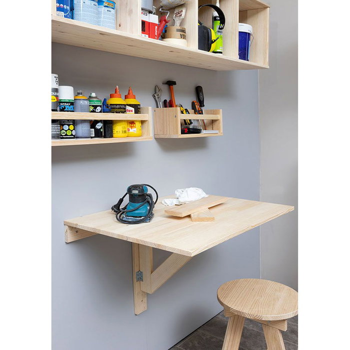 Astigarraga Table murale pliante en bois 79 x 59 x 2 cm, jusqu'à 60 kg Astigarraga Table murale pliante en bois 79 x 59 x 2 cm, jusqu'à 60 kg