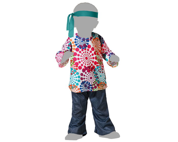 Disfraz Hippie Multicolor Bébé 6-12 Mois - Costume Années 60 Unisexe