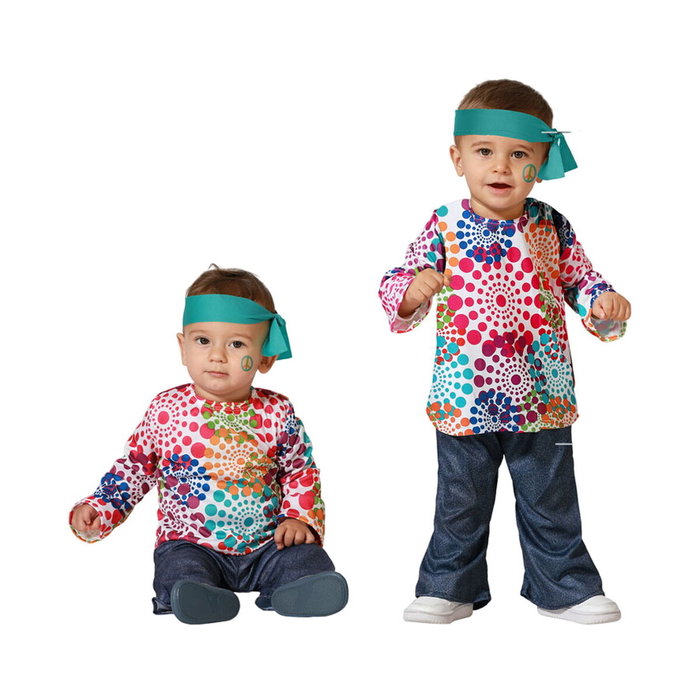 Atosa Déguisement Hippie Multicolore Bébé Atosa Déguisement Hippie Multicolore Bébé