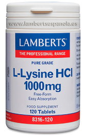 LAMBERTS L-Lysine HCl 1000mg 120 comprimés