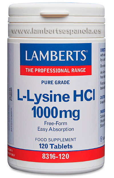 LAMBERTS L-Lysine HCl 1000mg 120 comprimés LAMBERTS L-Lysine HCl 1000mg 120 comprimés