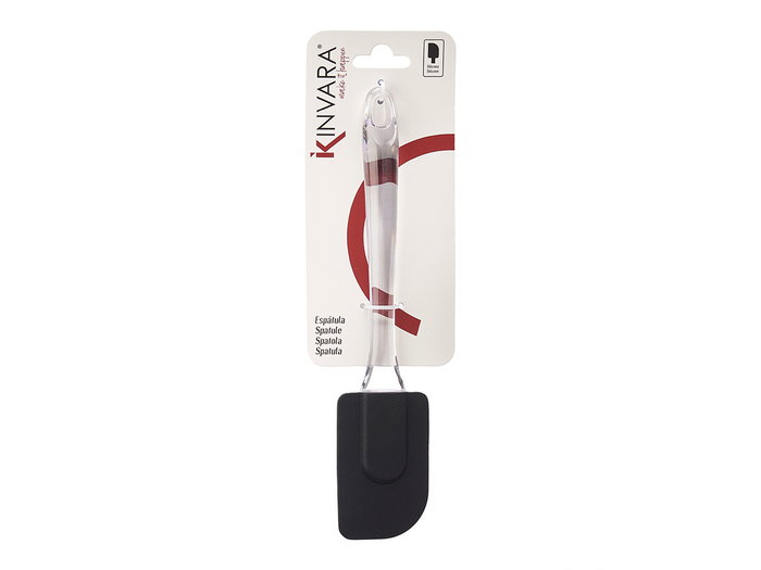 KINVARA Spatule de cuisine en silicone Noir-Transparent