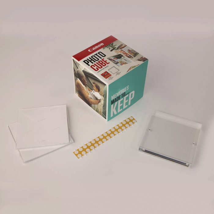 Canon PP-201 Creative Pack Photo Cube et Cadre Blanc et Bleu avec 40 feuilles de papier photo