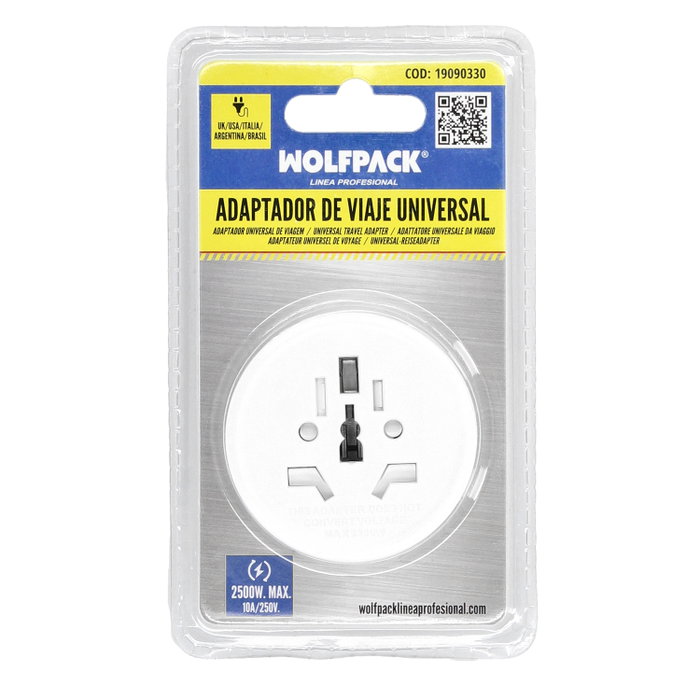 WOLFPACK LINEA PROFESIONAL Adaptateur de Voyage Kit Universel Blanc