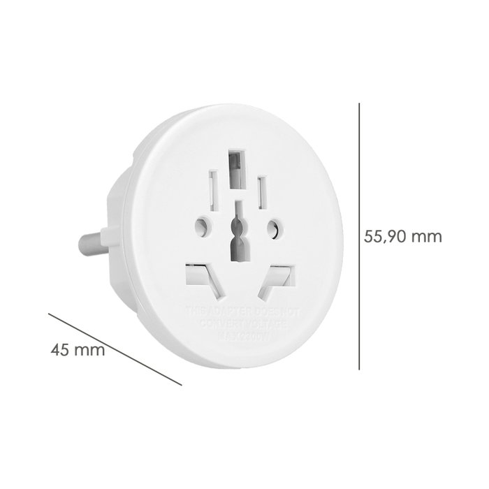 WOLFPACK LINEA PROFESIONAL Adaptateur de Voyage Kit Universel Blanc