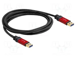 DELOCK Câble USB A vers USB A, 3m, Noir