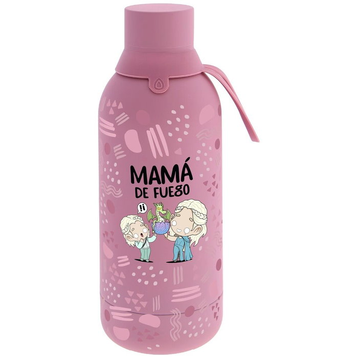 AUREA - Gourde isotherme Mama de Fuego 500ml, acier inoxydable sans BPA, maintient 24h froid et 12h chaud, revêtement gommeux AUREA - Gourde isotherme Mama de Fuego 500ml, acier inoxydable sans BPA, maintient 24h froid et 12h chaud, revêtement gommeux