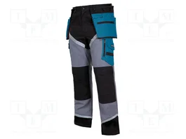 LAHTI PRO Salopette de travail XL noir-gris-turquoise