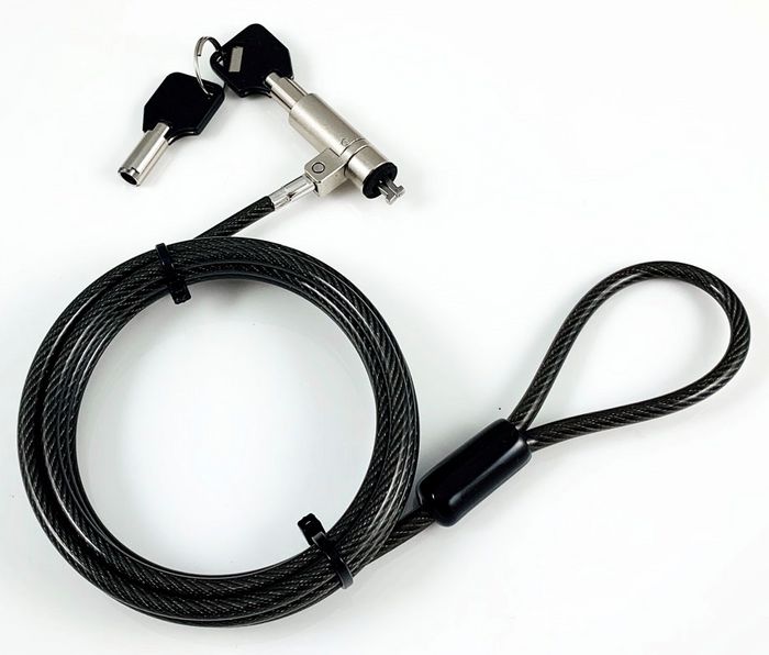 eSTUFF Verrou de sécurité universel pour Nano Slot Kensington (2.5 x 6 mm), câble antichoc de 180 cm avec 2 clés, pour tablette PC portable moniteur station d'accueil eSTUFF Verrou de sécurité universel pour Nano Slot Kensington (2.5 x 6 mm), câble antichoc de 180 cm avec 2 clés, pour tablette PC portable moniteur station d'accueil