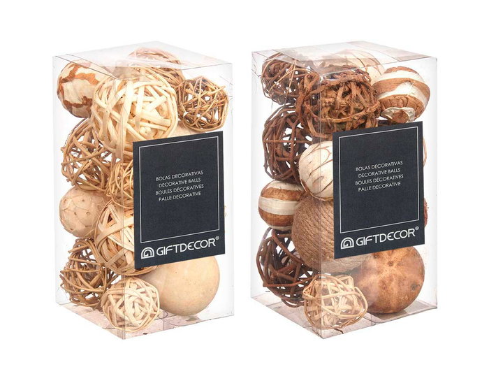 GIFTDECOR Set de boules décoratives assorties de 2 modèles GIFTDECOR Set de boules décoratives assorties de 2 modèles