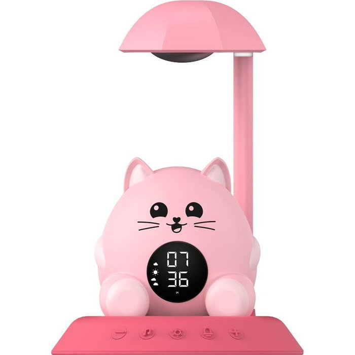 Bigben Interactive Réveil avec veilleuse BIGBEN KIDS - Chat - Rose
