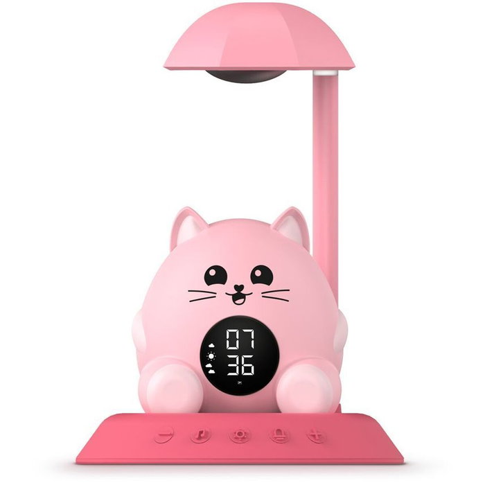 Bigben Interactive Réveil avec veilleuse BIGBEN KIDS - Chat - Rose