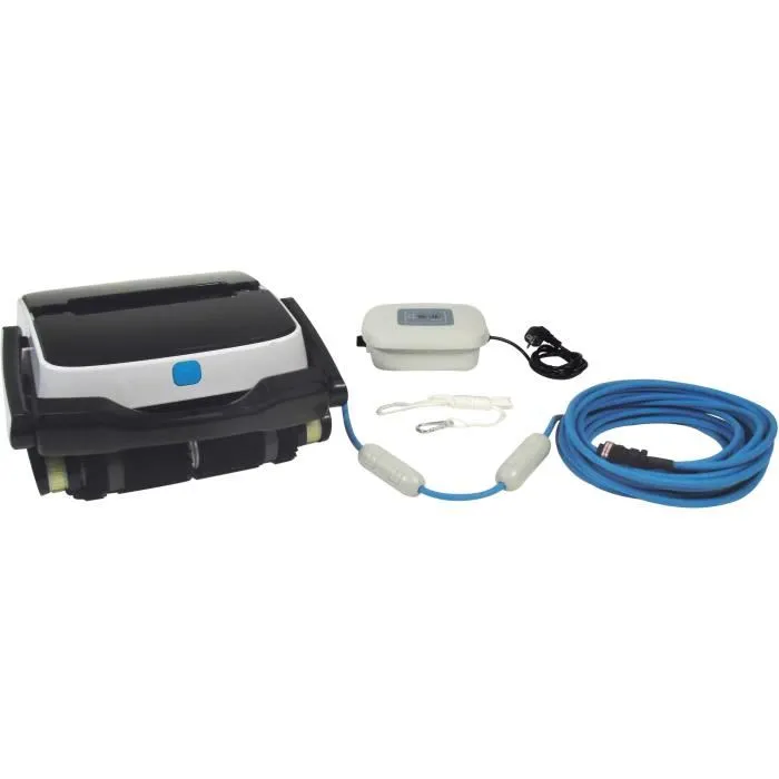 Ubbink Robotclean 3 Plus Robot nettoyeur piscine - Nettoyage fond, parois, ligne d'eau - 150 m², cycle 1-3h, pour tout type de piscine