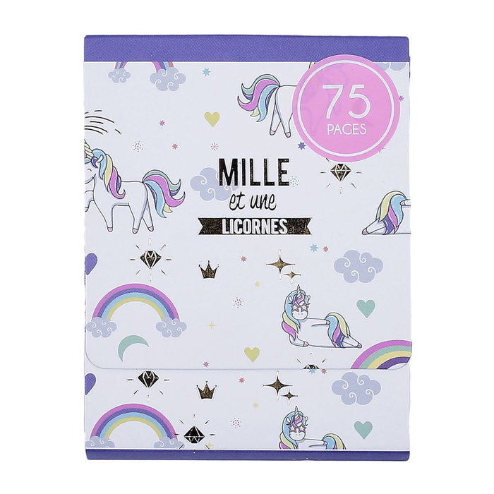 The Concept Factory Bloc-notes Unicorni 7,8x9,8 cm avec fermeture aimantée The Concept Factory Bloc-notes Unicorni 7,8x9,8 cm avec fermeture aimantée