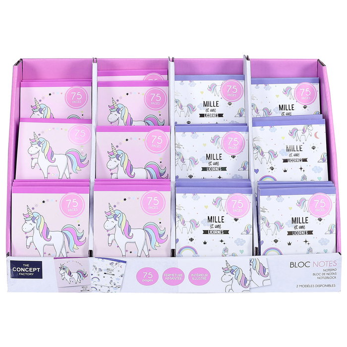 The Concept Factory Bloc-notes Unicorni 7,8x9,8 cm avec fermeture aimantée The Concept Factory Bloc-notes Unicorni 7,8x9,8 cm avec fermeture aimantée
