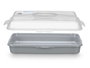 Leknes Porte-gâteau rectangulaire avec anse gris 43x19.5x29.5 cm plastique PP (Set de 12)