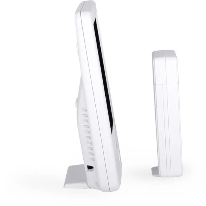 SCS SENTINEL - Station météo sans fil MeteoColor HCN0076 avec sonde extérieure - Portée 60 m - Affichage couleur - Blanc