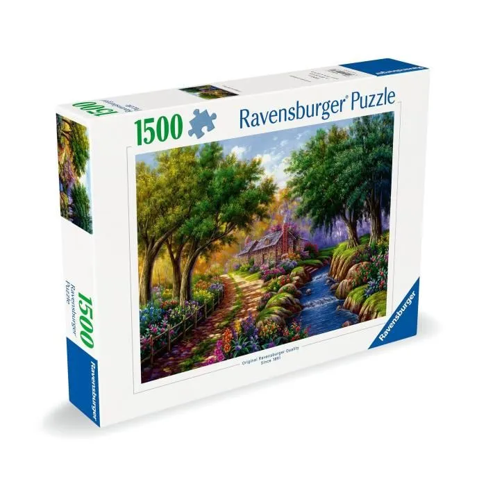 Ravensburger 12000735 - Puzzle 1500 Pièces - Cottage au Bord de la Rivière - Pour Adultes et Enfants à Partir de 14 Ans