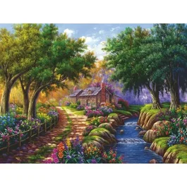 Ravensburger 12000735 - Puzzle 1500 Pièces - Cottage au Bord de la Rivière - Pour Adultes et Enfants à Partir de 14 Ans
