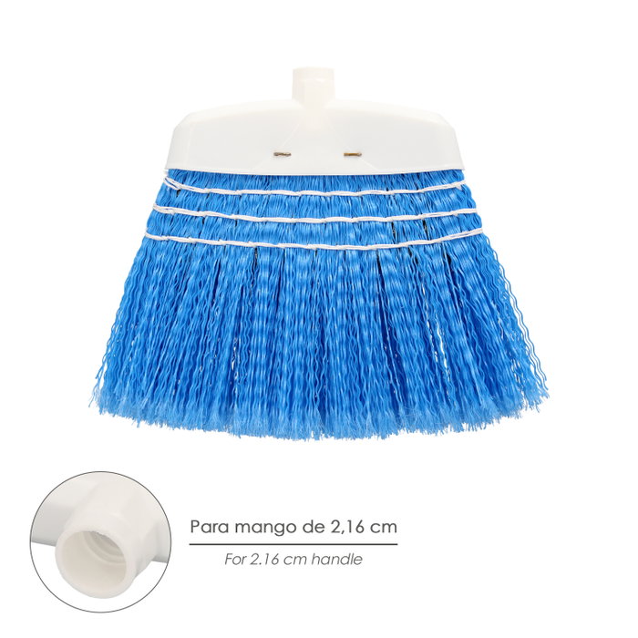 WOLFPACK LINEA PROFESIONAL Balai de jardin bleu avec cordons sans manche